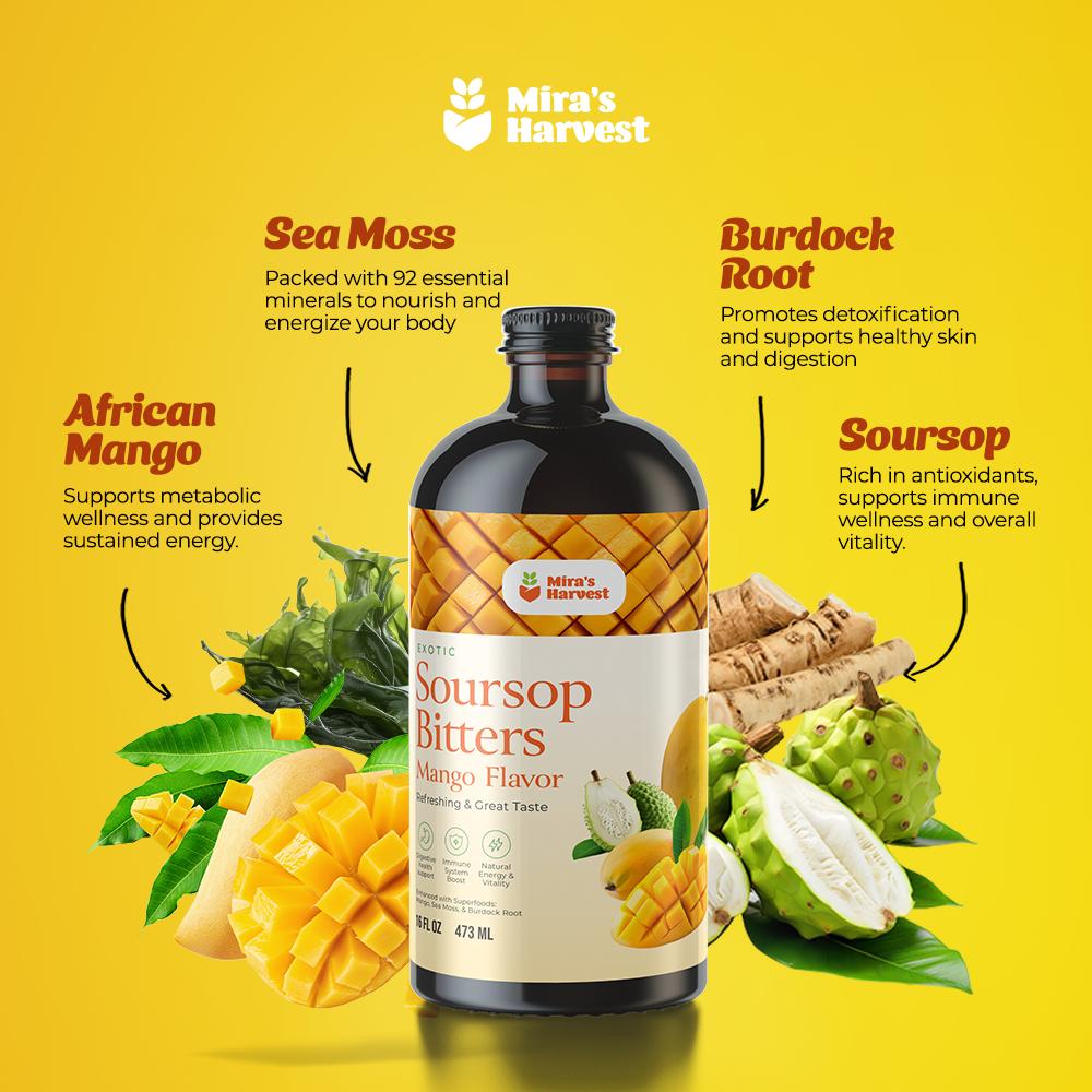 Mira’s Harvest Soursop Mango Bitters
